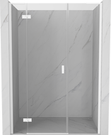 Mexen Mist-H L porte de douche pivotante gauche 145 cm, transparente, blanche - 8A5L-145-001-20-00-L