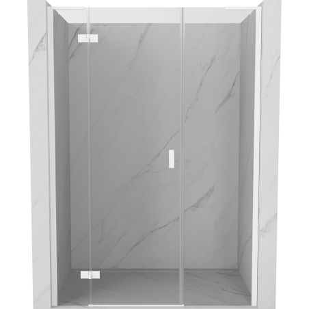 Mexen Mist-H L porte de douche pivotante gauche 160 cm, transparent, blanc - 8A5L-160-001-20-00-L