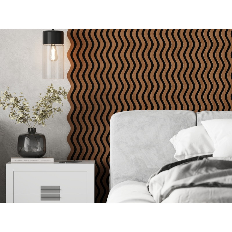 Mexen Lam-SF 02 lames murales acoustiques 280 x 30 cm, feutre 9 mm, placage technique, Chêne Naturel - S106-280-02-042