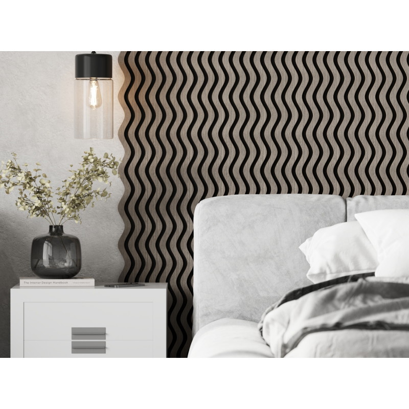 Mexen Lam-SF 02 lamelles murales acoustiques 280 x 30 cm, feutre 9 mm, placage technique, Chêne Gris - S106-280-02-043