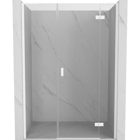 Mexen Mist-H L porte de douche pivotante droite 120 cm, transparente, blanche - 8A5L-120-001-20-00-P