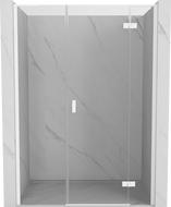 Mexen Mist-H L porte de douche pivotante droite 120 cm, transparente, blanche - 8A5L-120-001-20-00-P
