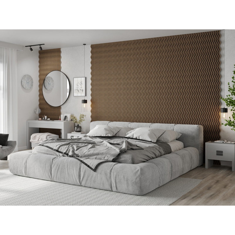 Mexen Lam-SF 02 lames murales acoustiques 280 x 30 cm, feutre 9 mm, placage technique, Noyer Foncé - S106-280-02-044