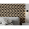 Mexen Lam-SF 02 Lames murales acoustiques 280 x 30 cm, feutre 9 mm, placage technique, Noyer Clair - S106-280-02-047
