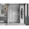 Mexen Mist-H L porte de douche pivotante droite 125 cm, transparent, blanc - 8A5L-125-001-20-00-P