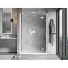 Mexen Mist-H L porte de douche pivotante droite 125 cm, transparent, blanc - 8A5L-125-001-20-00-P