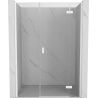 Mexen Mist-H L porte de douche pivotante droite 125 cm, transparent, blanc - 8A5L-125-001-20-00-P