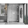 Mexen Mist-H L porte de douche pivotante droite 130 cm, transparente, blanche - 8A5L-130-001-20-00-P