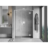 Mexen Mist-H L porte de douche pivotante droite 130 cm, transparente, blanche - 8A5L-130-001-20-00-P