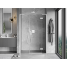 Mexen Mist-H L porte de douche battante droite 155 cm, transparent, blanc - 8A5L-155-001-20-00-P