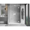 Mexen Mist-H L porte de douche battante droite 160 cm, transparente, blanche - 8A5L-160-001-20-00-P