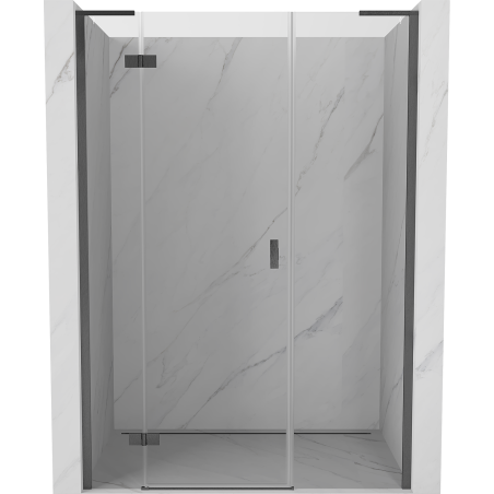 Mexen Mist-H L portes de douche battantes gauche 120 cm, transparent, gris canon brossé - 8A5L-120-001-66-00-L