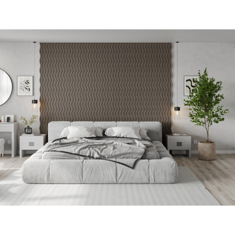 Mexen Lam-SF 01 lames murales acoustiques 280 x 30 cm, feutre 9 mm, placage technique, Chêne Gris - S106-280-01-043