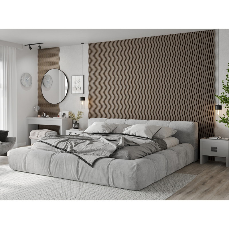 Mexen Lam-SF 01 lames murales acoustiques 280 x 30 cm, feutre 9 mm, placage technique, Chêne Gris - S106-280-01-043