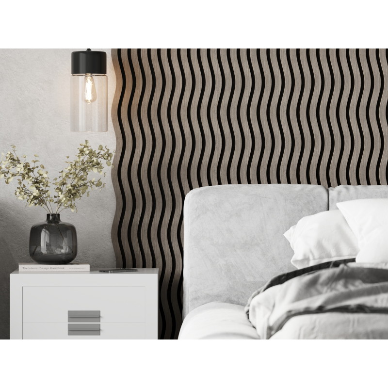 Mexen Lam-SF 01 lames murales acoustiques 280 x 30 cm, feutre 9 mm, placage technique, Chêne Gris - S106-280-01-043