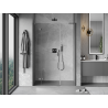 Mexen Mist-H L porte de douche pivotante gauche 125 cm, transparent, gris gun brossé - 8A5L-125-001-66-00-L