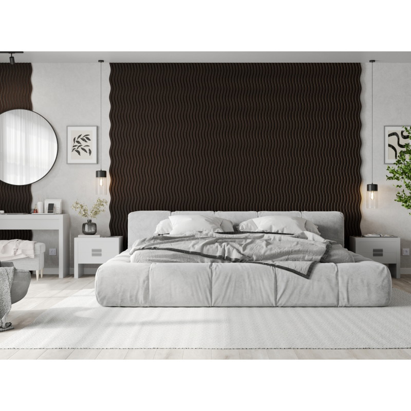 Mexen Lam-SF 01 lames murales acoustiques 280 x 30 cm, feutre 9 mm, placage technique, Chêne Noir - S106-280-01-046
