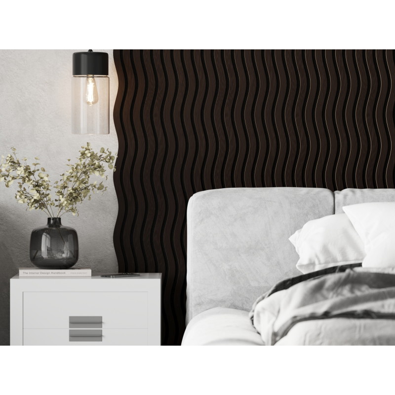 Mexen Lam-SF 01 lames murales acoustiques 280 x 30 cm, feutre 9 mm, placage technique, Chêne Noir - S106-280-01-046