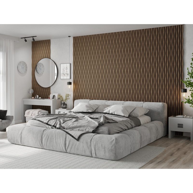 Mexen Lam-SF 01 Lam-SF 26 lames murales acoustiques 280 x 30 cm, feutre 9 mm, placage technique, Noyer Foncé - S106-280-26-044