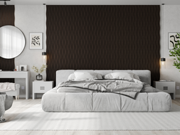 Mexen Lam-SF 01 Lam-SF 26 lamelles murales acoustiques 280 x 30 cm, feutre 9 mm, placage technique, Chêne Noir
