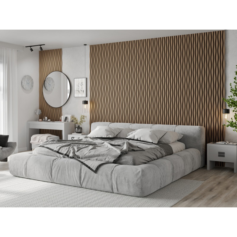 Mexen Lam-SF 01 Lam-SF 26 lamelles murales acoustiques 280 x 30 cm, feutre 9 mm, placage technique, Noyer Clair