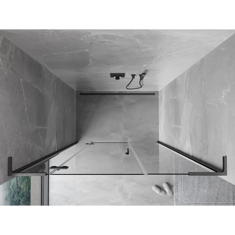 Mexen Mist-H L porte de douche pivotante gauche 130 cm, transparent, gris pistolet brossé - 8A5L-130-001-66-00-L