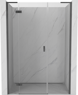 Mexen Mist-H L porte de douche pivotante gauche 130 cm, transparent, gris pistolet brossé - 8A5L-130-001-66-00-L