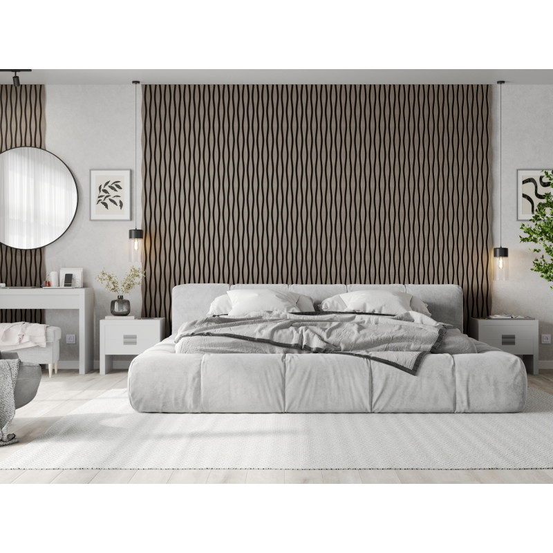 Mexen Lam-SF 01 Lam-SF 26 lamelles murales acoustiques 280 x 30 cm, feutre 9 mm, placage technique, Chêne Gris