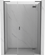 Mexen Mist-H L porte de douche pivotante droite 120 cm, transparente, gris canon brossé - 8A5L-120-001-66-00-P