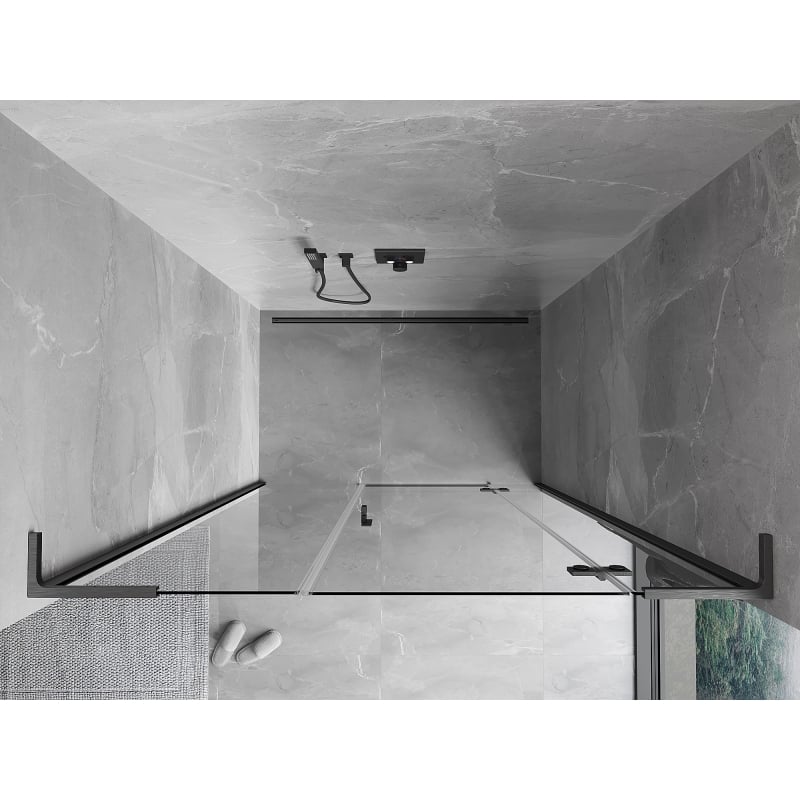 Mexen Mist-H L porte de douche pivotante droite 125 cm, transparent, gris canon brossé - 8A5L-125-001-66-00-P