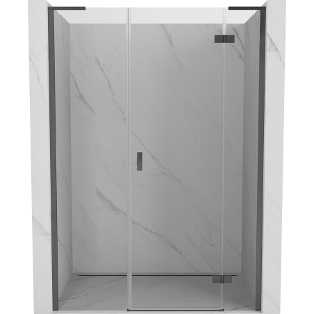 Mexen Mist-H L porte de douche pivotante droite 125 cm, transparent, gris canon brossé - 8A5L-125-001-66-00-P