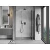 Mexen Mist-H L porte de douche battante droite 130 cm, transparent, gris canon brossé - 8A5L-130-001-66-00-P