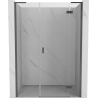 Mexen Mist-H L porte de douche battante droite 130 cm, transparent, gris canon brossé - 8A5L-130-001-66-00-P