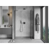 Mexen Mist-H L porte de douche pivotante droite 150 cm, transparent, gris canon brossé - 8A5L-150-001-66-00-P