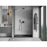 Mexen Mist-H L porte de douche battante droite 160 cm, transparent, gris canon brossé - 8A5L-160-001-66-00-P