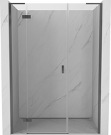 Mexen Mist-H L porte de douche pivotante gauche 120 cm, transparent, métal gun - 8A5L-120-001-95-00-L