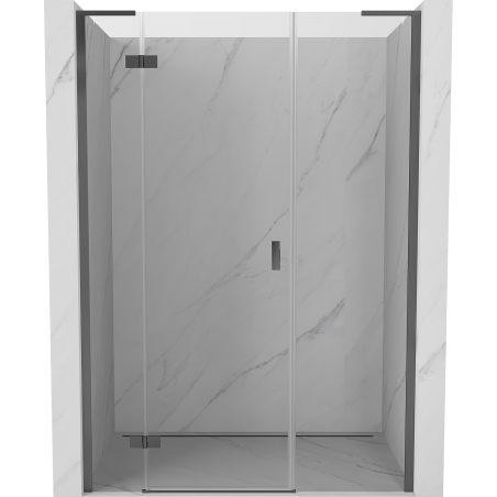 Mexen Mist-H L porte de douche pivotante gauche 130 cm, transparent, métal canon - 8A5L-130-001-95-00-L