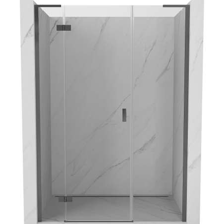 Mexen Mist-H L porte de douche pivotante gauche 140 cm, transparent, métal canon - 8A5L-140-001-95-00-L