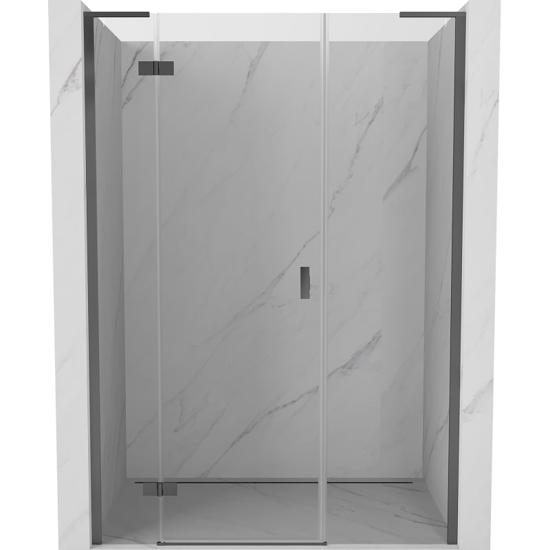 Mexen Mist-H L porte de douche battante gauche 150 cm, transparent, métal canon - 8A5L-150-001-95-00-L