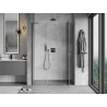 Mexen Mist-H L porte de douche pivotante droite 125 cm, transparent, métal canon - 8A5L-125-001-95-00-P