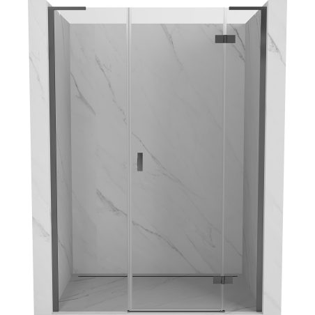 Mexen Mist-H L porte de douche pivotante droite 125 cm, transparent, métal canon - 8A5L-125-001-95-00-P
