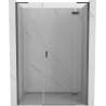 Mexen Mist-H L porte de douche pivotante droite 145 cm, transparent, métal gun - 8A5L-145-001-95-00-P