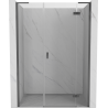 Mexen Mist-H L porte de douche pivotante droite 155 cm, transparent, métal gun - 8A5L-155-001-95-00-P