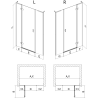 Mexen Mist-H L porte de douche battante gauche 120 cm, transparent, nickel brossé - 8A5L-120-001-97-00-L