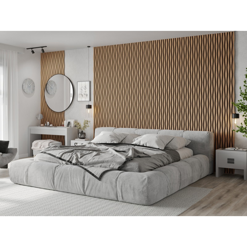 Mexen Lam-SF 01 Lam-SF 26 lamelles murales acoustiques 280 x 30 cm, feutre 9 mm, placage technique, Chêne Blanchi