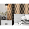Mexen Lam-SF 01 Lam-SF 26 lamelles murales acoustiques 280 x 30 cm, feutre 9 mm, placage technique, Chêne Blanchi
