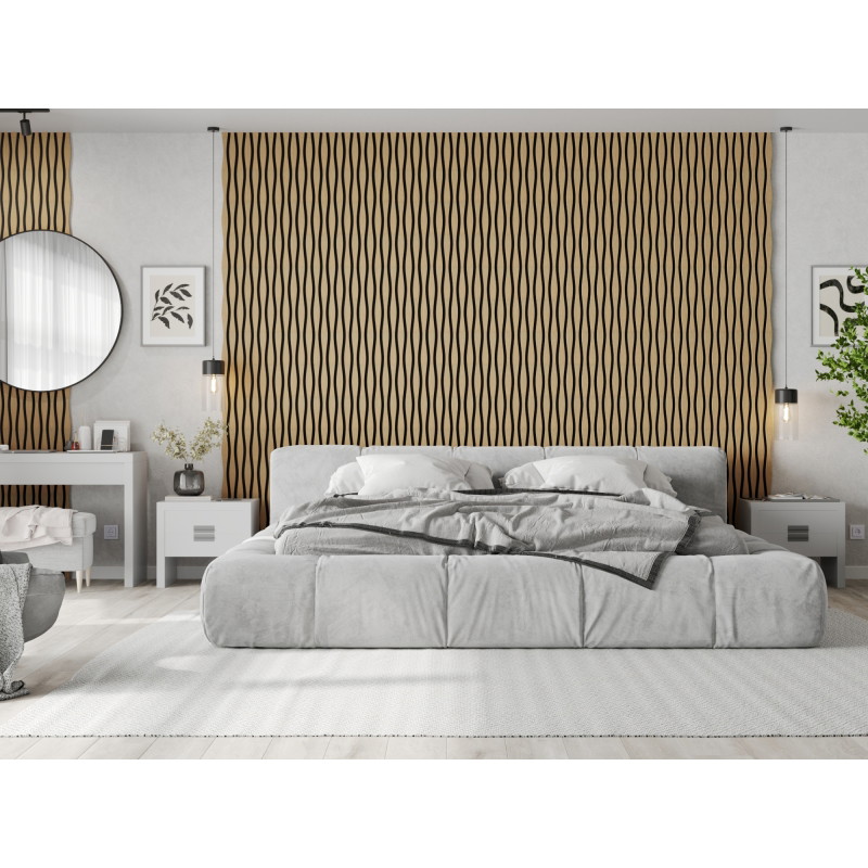 Mexen Lam-SF 01 Lam-SF 26 lames murales acoustiques 280 x 30 cm, feutre 9 mm, placage technique, Chêne Classic