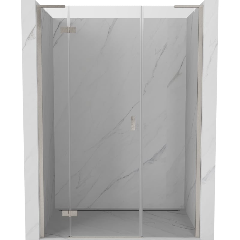 Mexen Mist-H L porte de douche pivotante gauche 150 cm, transparent, nickel brossé - 8A5L-150-001-97-00-L