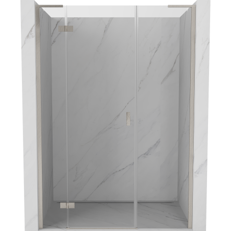 Mexen Mist-H L porte de douche pivotante gauche 150 cm, transparent, nickel brossé - 8A5L-150-001-97-00-L