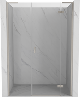Mexen Mist-H L porte de douche pivotante droite 120 cm, transparent, nickel brossé - 8A5L-120-001-97-00-P